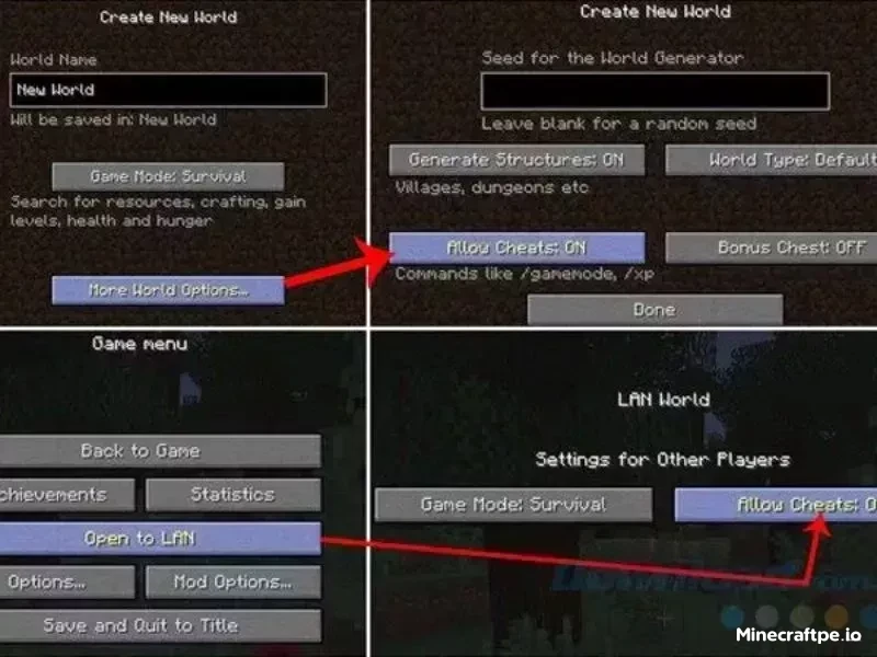Cách Nhập Các Lệnh Trong Minecraft