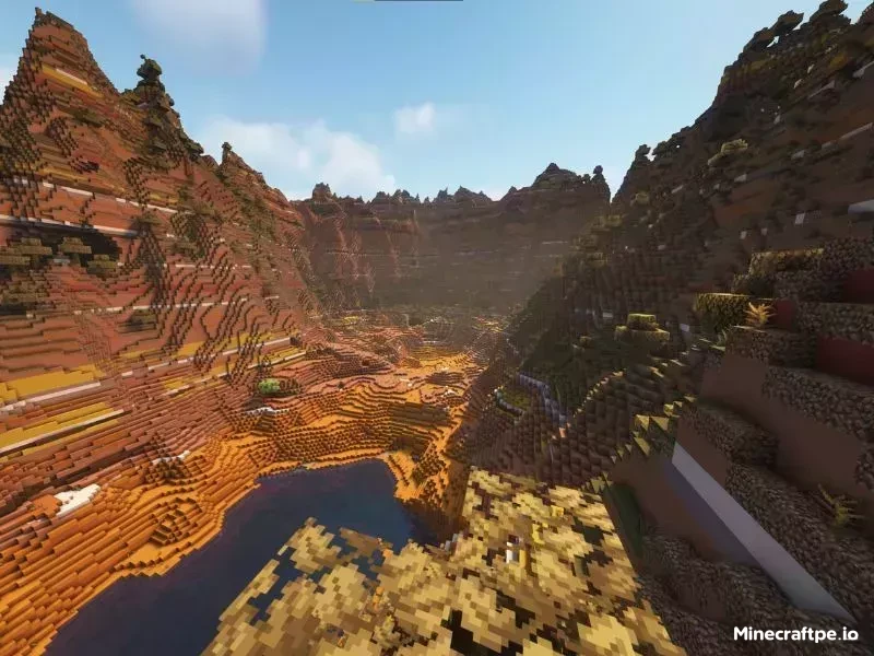 Badlands Lake Seed nằm trong top Seed Minecraft đẹp nhất