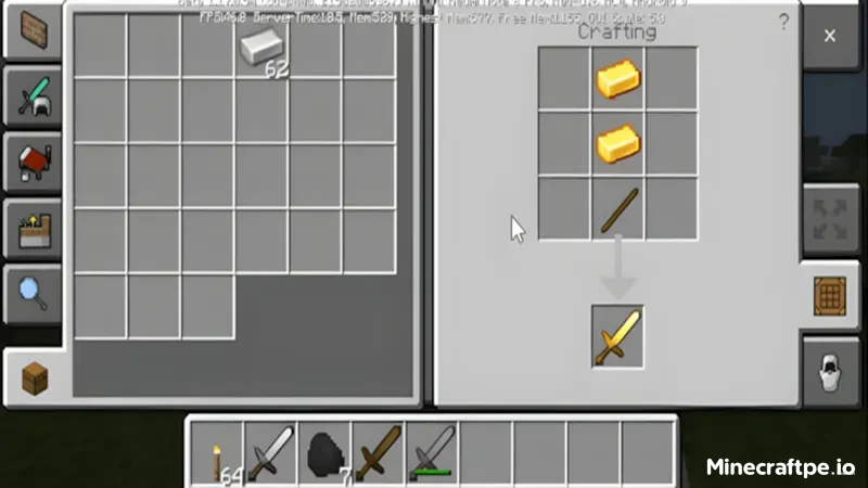 Cách chế tạo thanh kiếm vàng trong Minecraft