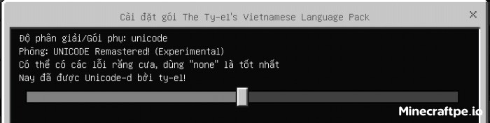 Cách thay đổi phông chữ của Tyel Vietnamese Pack trong Minecraft PE