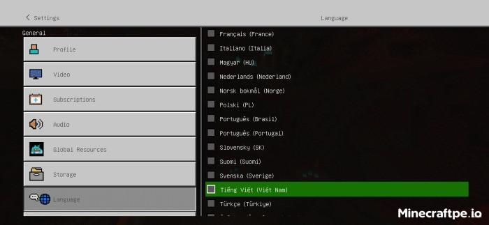 Cách thay đổi phông chữ của Tyel Vietnamese Pack trong Minecraft PE