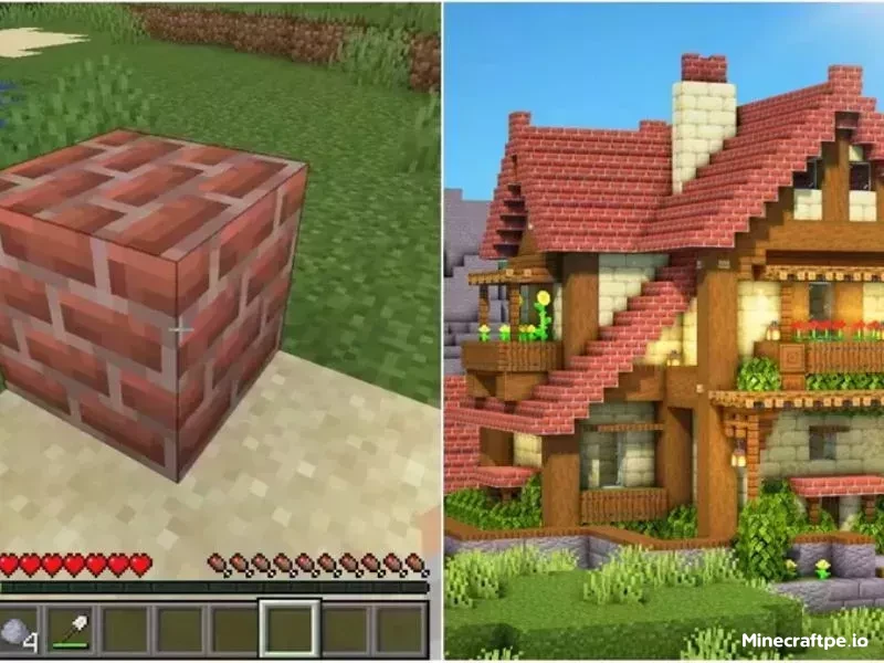 Chuẩn Bị Nguyên Liệu Để Xây Nhà Trong Minecraft