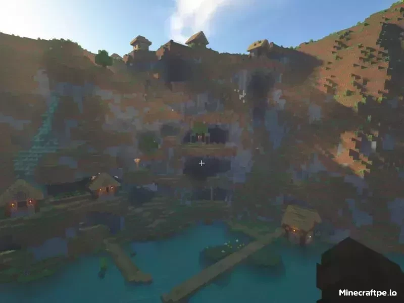 Cliffside Village Seed nằm trong top Seed Minecraft đẹp nhất