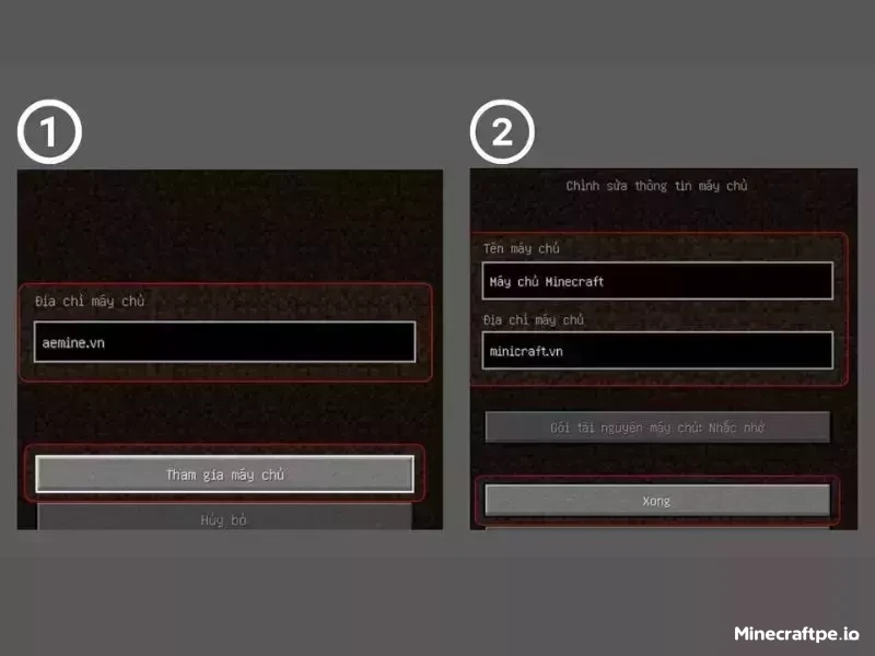 Có 2 cách tham gia chế độ chơi Minecraft nhiều người