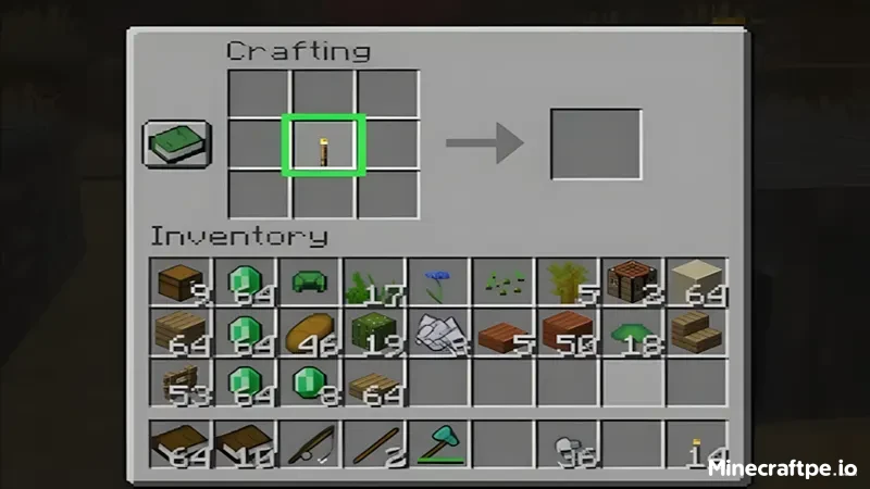 Đặt đuốc vào khe trung tâm