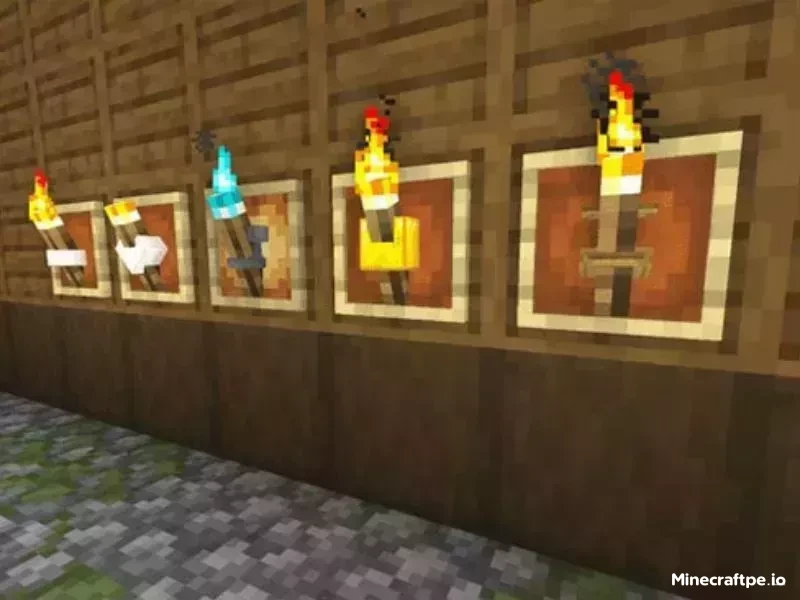 Đặt Đuốc Xung Quanh Nhà Minecraft