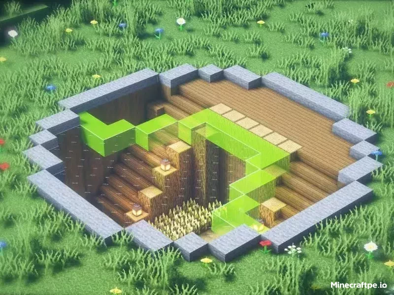 Mẫu Nhà Ngầm Minecraft 