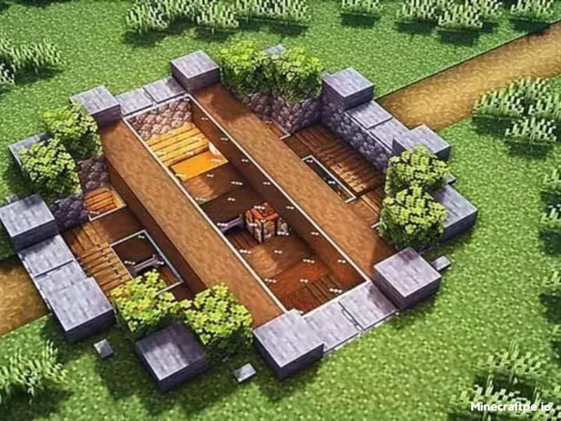 Mẫu Nhà Ngầm Trong Minecraft 