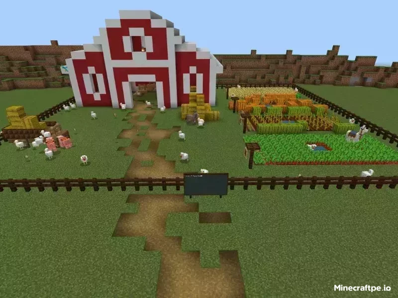 Mẫu Nhà Trong Minecraft Mô Hình Nông Trại Đơn Giản