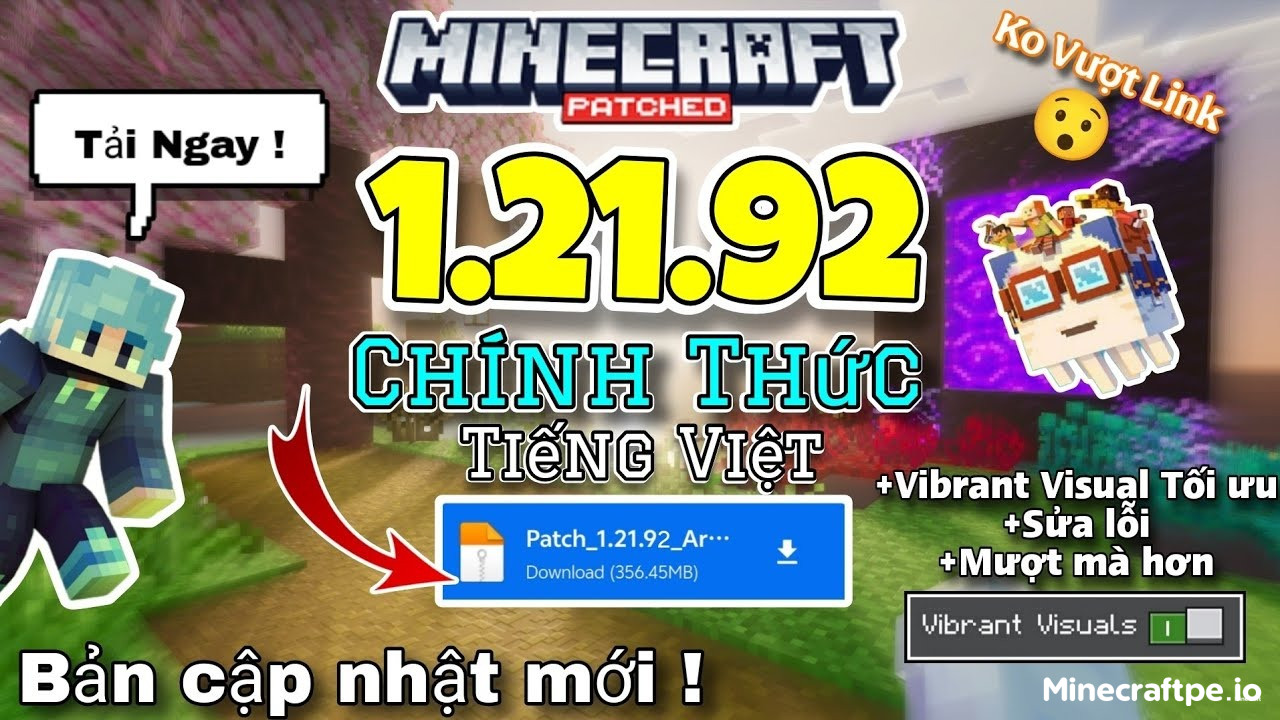 Tải Minecraft 1.21.92 APK Tiếng Việt Miễn Phí