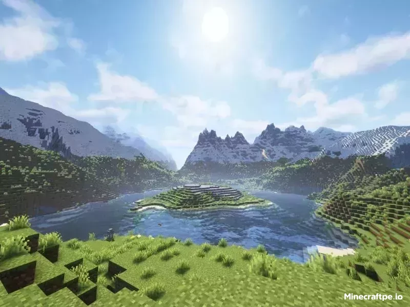 Temple Lake Seed nằm trong top Seed Minecraft đẹp nhất