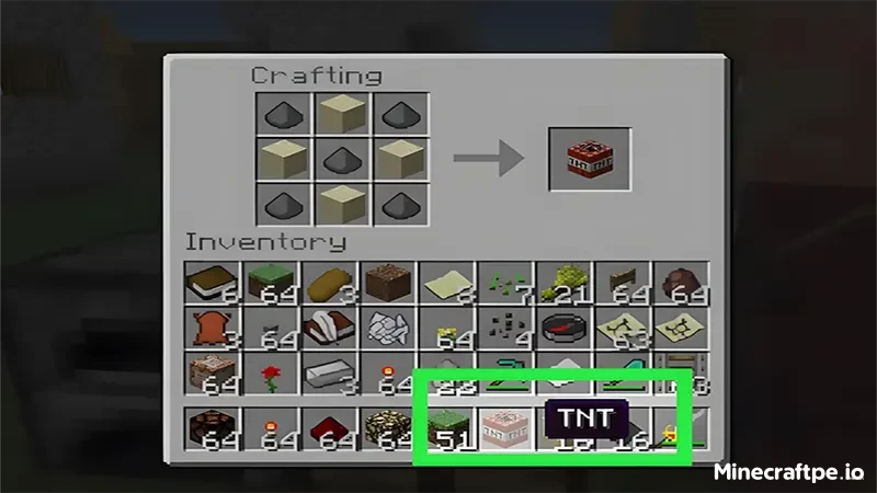 Thêm TNT vào túi đồ