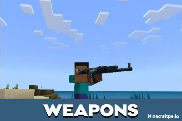 Weapons from Aliens vs Predator Mod for Minecraft PE